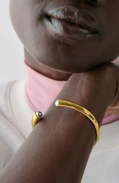 Kate Spade New York Sculptured Spade Cuff Bangle Bracelet In Gold