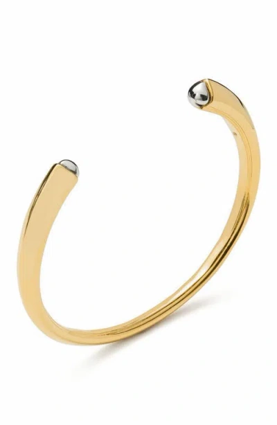Kate Spade New York Sculptured Spade Cuff Bangle Bracelet In Gold