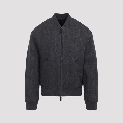 Giorgio Armani Mens Excalibur Herringbone Relaxed-fit Cashmere Jacket In Gray
