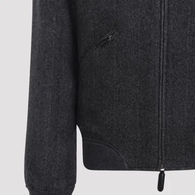 Giorgio Armani Mens Excalibur Herringbone Relaxed-fit Cashmere Jacket In Gray