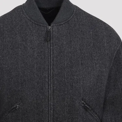 Giorgio Armani Mens Excalibur Herringbone Relaxed-fit Cashmere Jacket In Gray