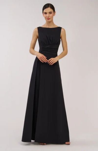 Kay Unger Palmer Sleeveless Maxi Jumpsuit In Black