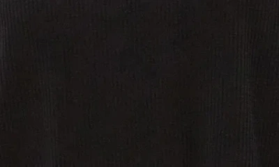 Michael Stars Tia Ribbed Crew Neck Sweatshirt With Smocked Cuffs In Black