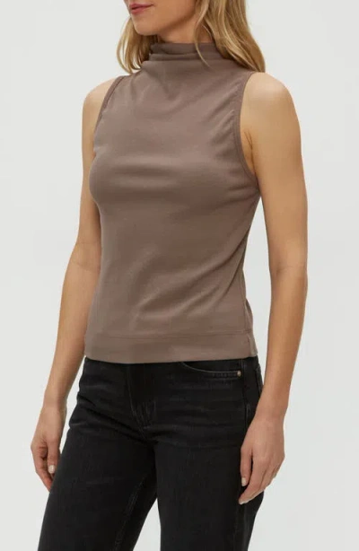 Michael Stars Anita Mock Neck Tank In Java In Brown