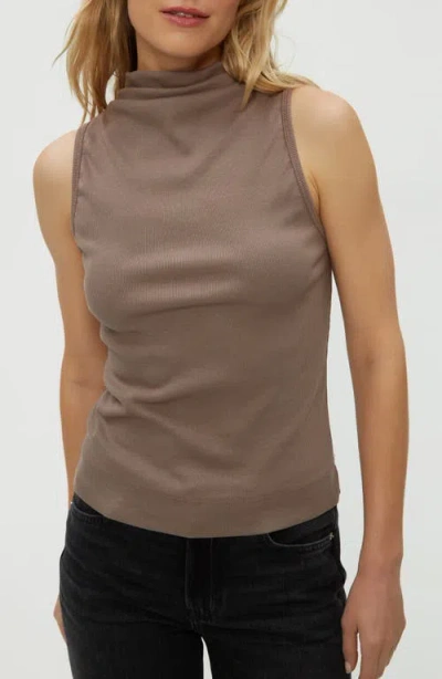 Michael Stars Anita Mock Neck Tank In Java In Brown