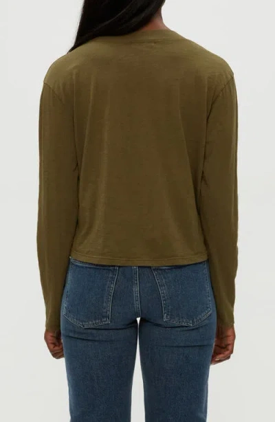 Michael Stars Brea V-neck Supima Cotton Top In Green