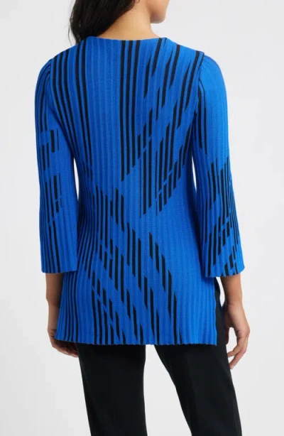 Ming Wang Dual-toned Soft Knit Signature Tunic In Multi