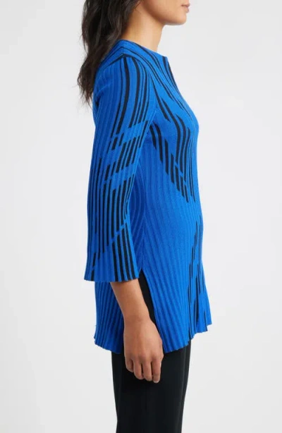 Ming Wang Dual-toned Soft Knit Signature Tunic In Multi