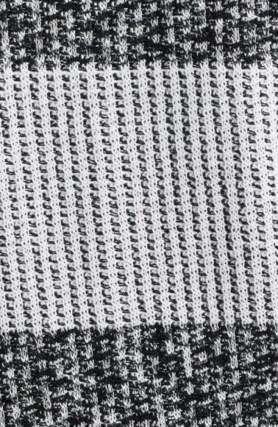 Ming Wang Mixed Media Colorblock Cardigan In Multi