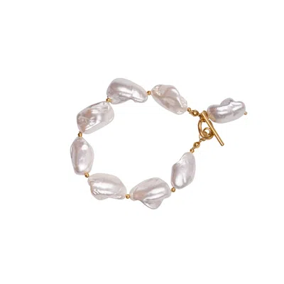 Tseatjewelry Women's Gold / White Cove Bracelet In Metallic