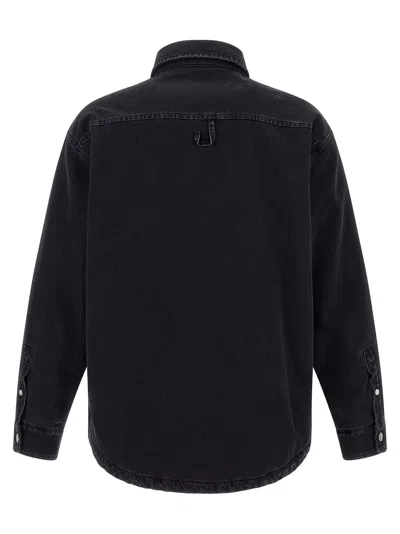 Jacquemus La Chemise Boulanger Quilted Denim Jacket In Black