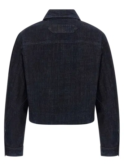 Jacquemus Lapel Long Sleeve Casual Jacket In Blue