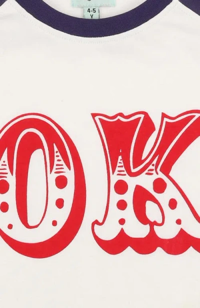 Lilly And Sid Lilly + Sid Organic Cotton Ok Slogan Print T-shirt In Multi