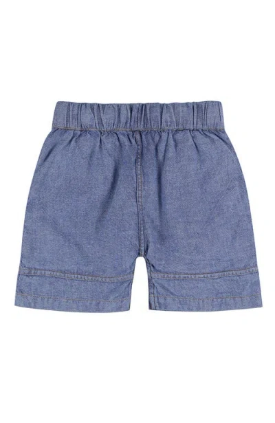 Lilly And Sid Lilly + Sid Organic Cotton Plain Shorts In Blue
