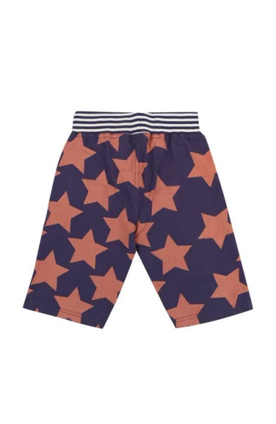 Lilly And Sid Lilly + Sid Organic Cotton Star Print Shorts In Blue