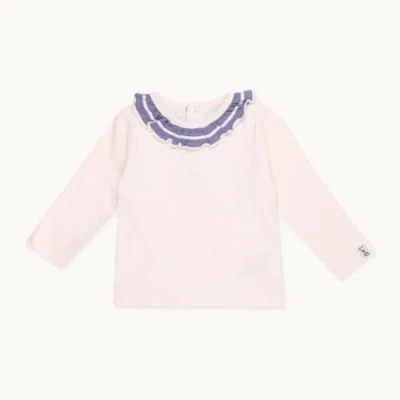 Lilly And Sid Lilly + Sid Organic Cotton Animal Forest Print And Plain Top In White