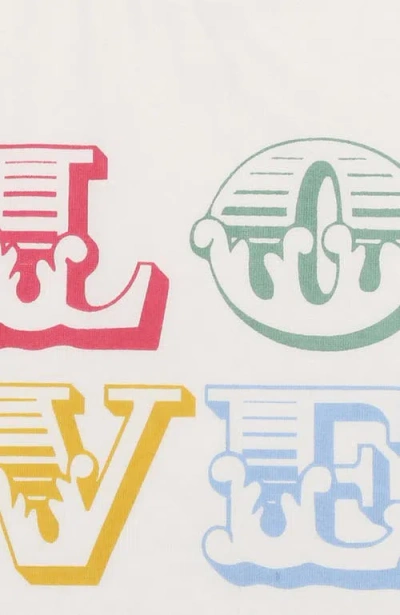 Lilly And Sid Lilly + Sid Organic Cotton Love Slogan Print T-shirt In White