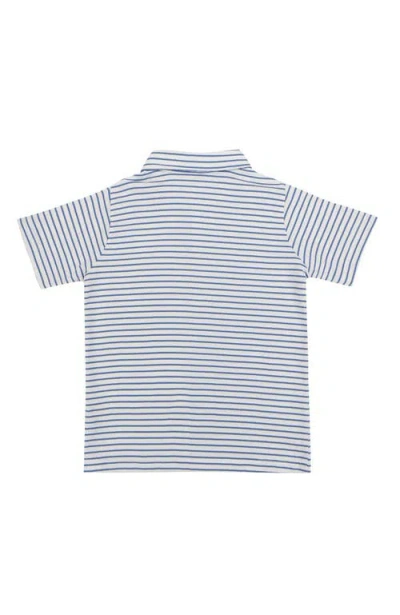 Lilly And Sid Lilly + Sid Organic Cotton Stripe Print T-shirt In Blue