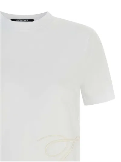 Jacquemus Cotton T-shirt With Logo In White
