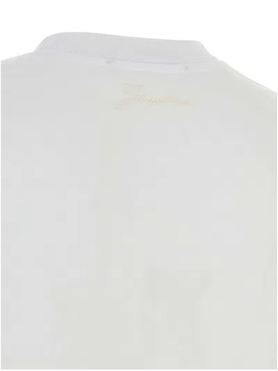Jacquemus Cotton T-shirt With Logo In White