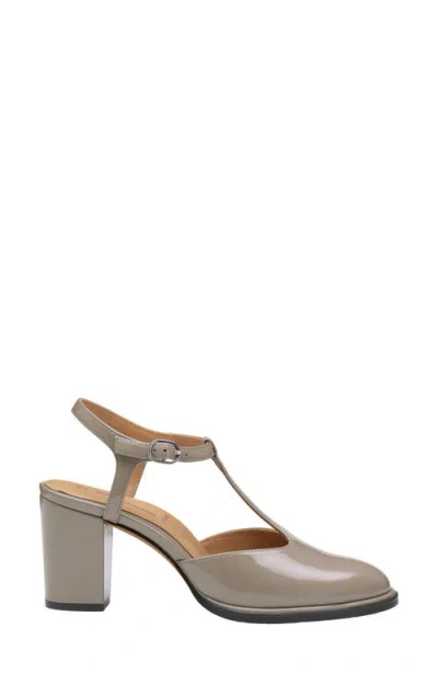 Johnston & Murphy Amy T-strap Pumps In Gray