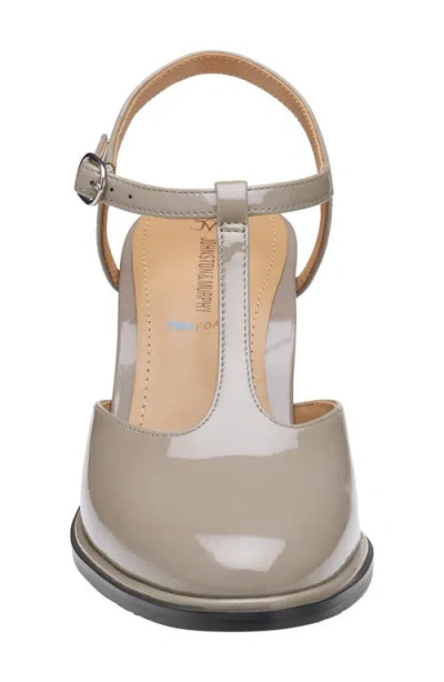 Johnston & Murphy Amy T-strap Pumps In Gray