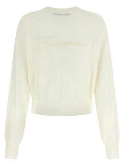 Jacquemus 'le Sweater Brodé' Sweater In Neutral