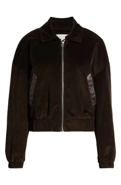 Rag & Bone Lara Cotton Blend Corduroy Bomber Jacket In Brown