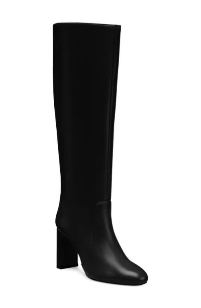 Stuart Weitzman Sofia Zip 75 Suede Knee-high Boot In Black
