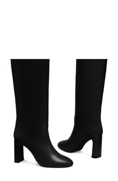 Stuart Weitzman Sofia Zip 75 Suede Knee-high Boot In Black