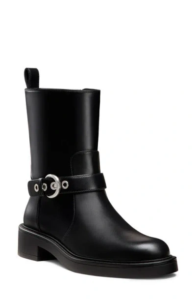 Stuart Weitzman Chrystie Zip Bootie In Black