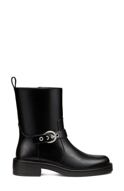 Stuart Weitzman Chrystie Zip Bootie In Black