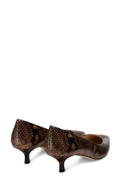 Stuart Weitzman Power 50 Python-effect Leather Pumps In Brown