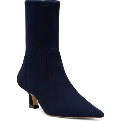 Stuart Weitzman Vinnie Suede Stretch Booties In Blue