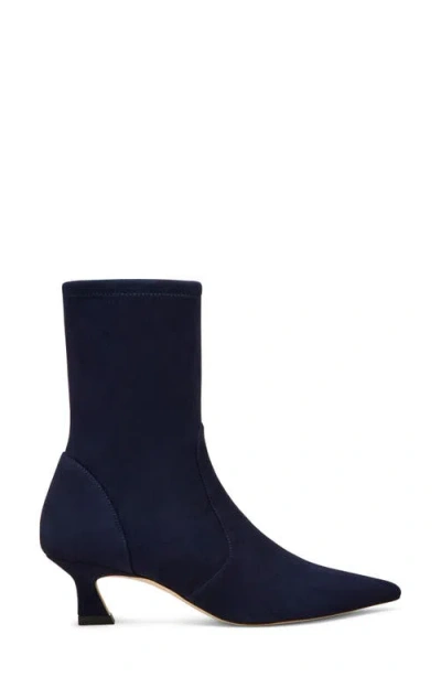Stuart Weitzman Vinnie Suede Stretch Booties In Blue