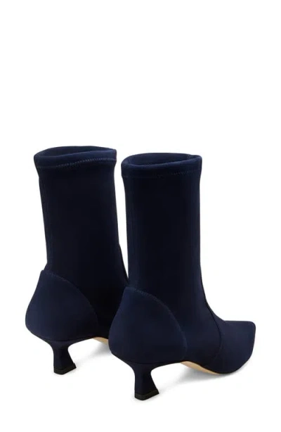 Stuart Weitzman Vinnie Suede Stretch Booties In Blue