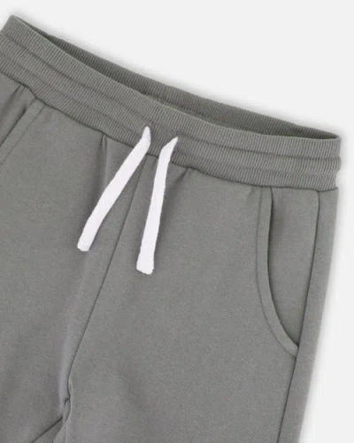 Deux Par Deux Fleece Sweatpants With Cargo Pockets In Gray