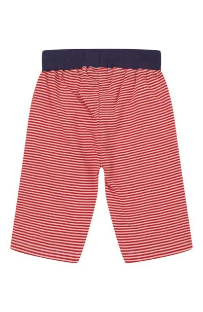 Lilly And Sid Lilly + Sid Organic Cotton Anchor And Stripe Shorts In Blue