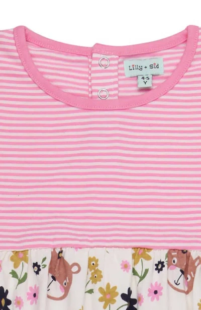 Lilly And Sid Lilly + Sid Organic Cotton  Print Dress In Pink