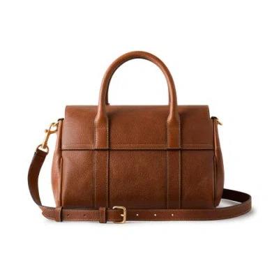 Mulberry Bayswater Small Grained Leather Shoulder Bag In Brown