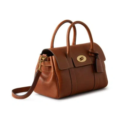 Mulberry Bayswater Small Grained Leather Shoulder Bag In Brown