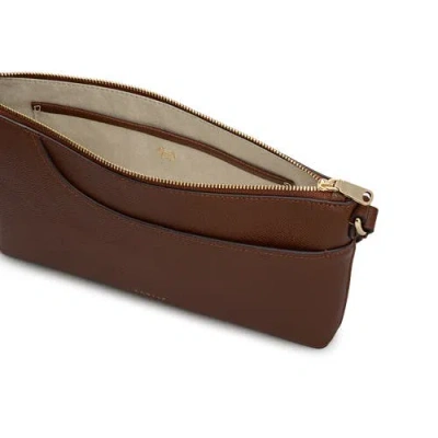 Radley London Mini Pockets Top Zip Ew Chocolate Leather Shoulder Bag In Brown