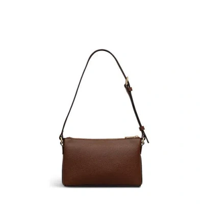 Radley London Mini Pockets Top Zip Ew Chocolate Leather Shoulder Bag In Brown