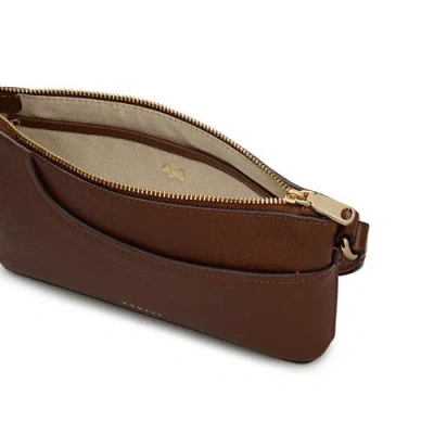 Radley London Mini Pockets Top Zip Ew Chocolate Leather Shoulder Bag In Brown