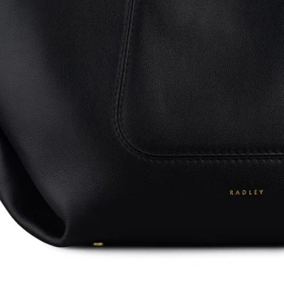 Radley London The Compton Medium Zip Top Leather Shoulder Bag In Black