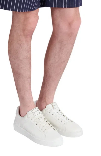 Balmain Calfskin B-court Trainers In White