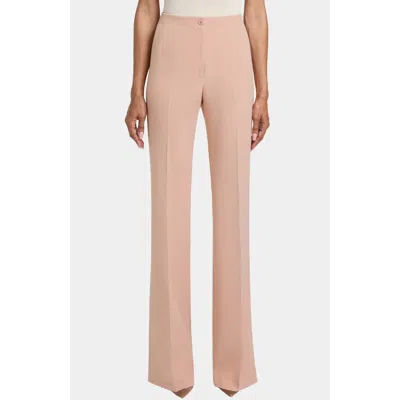 Santorelli Beth Soft Stretch Crepe Mid-rise Flared Pant In Pink