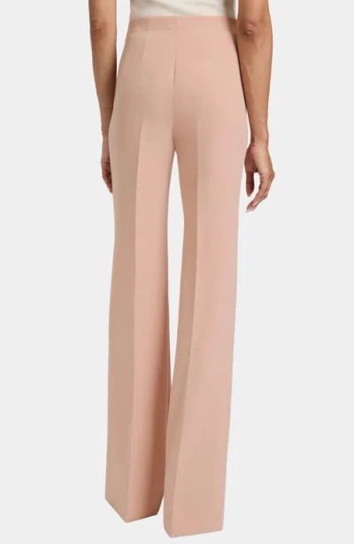 Santorelli Beth Soft Stretch Crepe Mid-rise Flared Pant In Pink