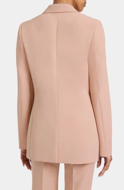 Santorelli Juno Double Button Jacket In Soft Stretch Crepe In Pink