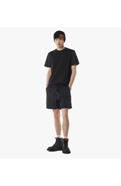 Mcm Monogram Print Shorts In Black